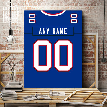 Buffalo Jersey Custom Canvas Print Wall Art for Boy Girl Men Women Football Personalized Canvas Art